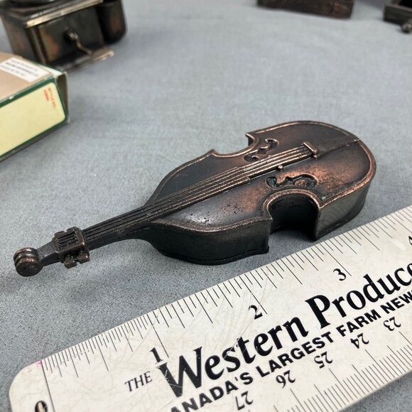 6 Metal Miniature Furniture-Grinder(knob broken)  Victrola Cash Register Bass - Picture 11 of 12